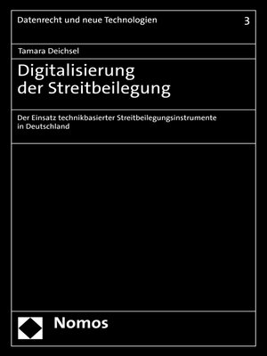 cover image of Digitalisierung der Streitbeilegung